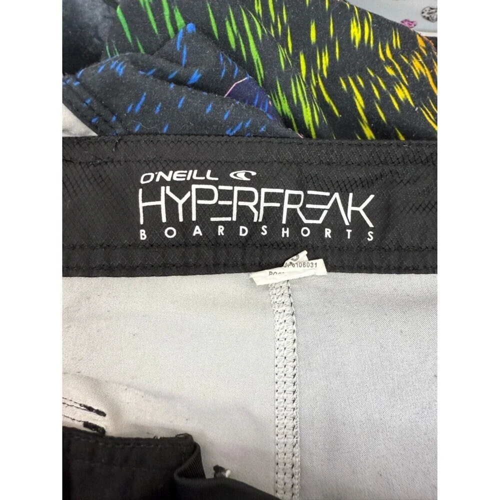 O'Neill shorts swim weather map Black Board Shorts with Multicolor Swirl Panel